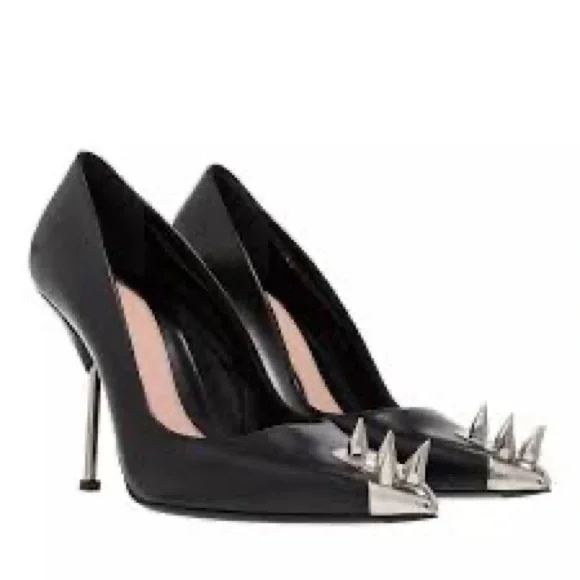 Alexander McQueen black calfskin leather pumps 8 - Picture 5 of 8